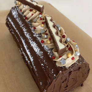Brownie Yule Log